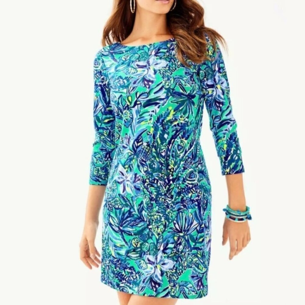 LILLY PULITZER HOLLEE SNEAK A BEAK BENNETT BLUE DRESS